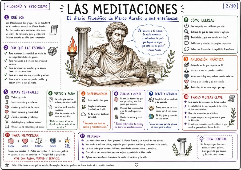 Las Meditaciones - El diario filosófico de Marco Aurelio y sus enseñanzas