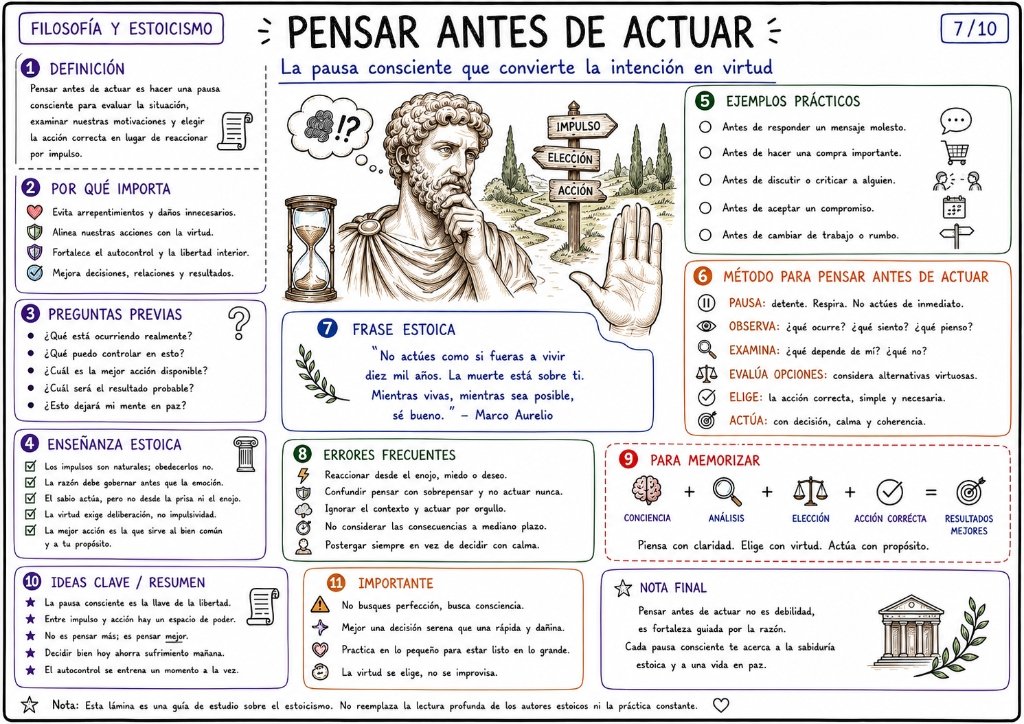Pensar Antes de Actuar - La pausa consciente que convierte la intención en virtud