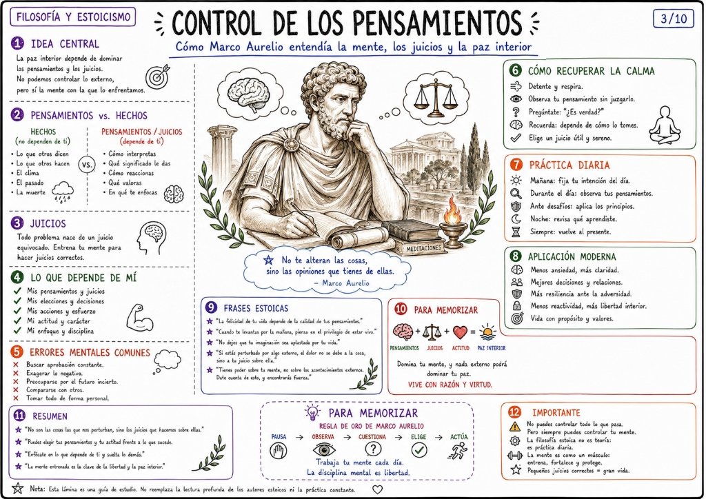 Control de los Pensamientos - Cómo Marco Aurelio entendía la mente y los juicios