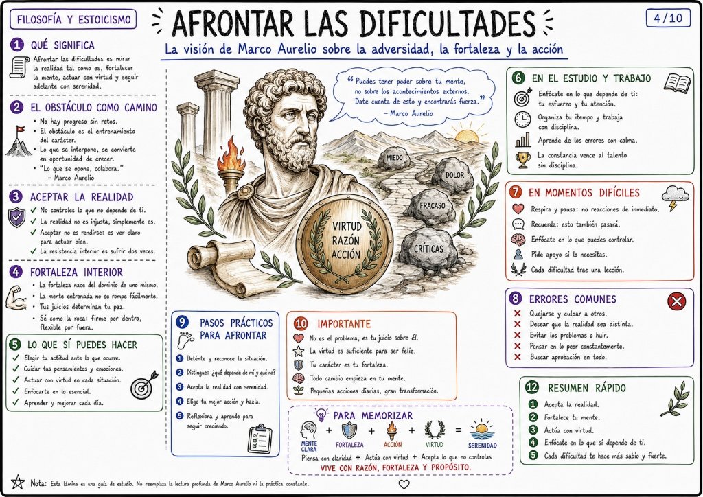 Afrontar las Dificultades - La visión de Marco Aurelio sobre la adversidad