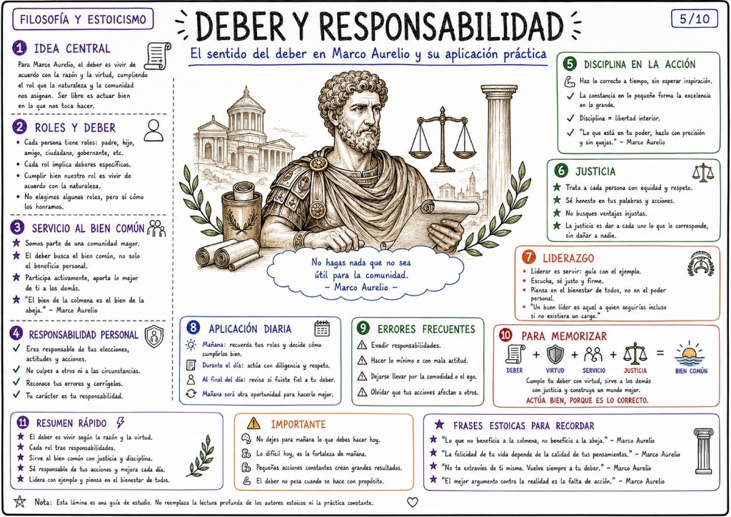 Deber y Responsabilidad - El sentido del deber en Marco Aurelio
